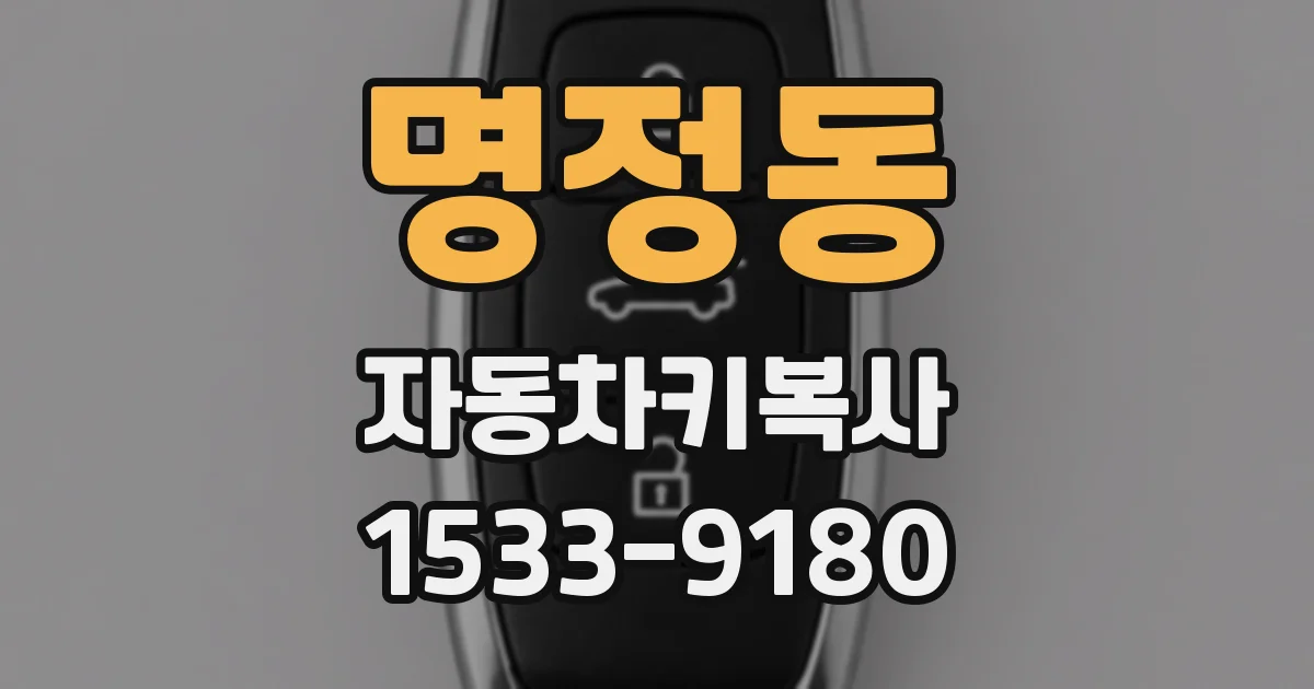 명정동 자동차키복사