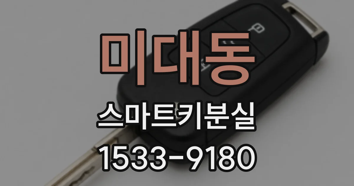 미대동 스마트키분실
