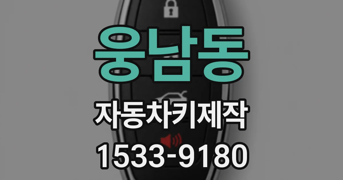 웅남동 자동차키제작