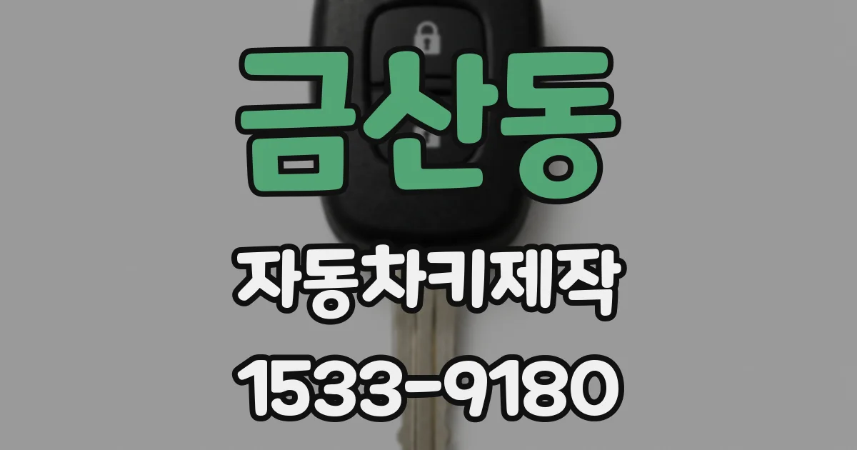 금산동 자동차키제작