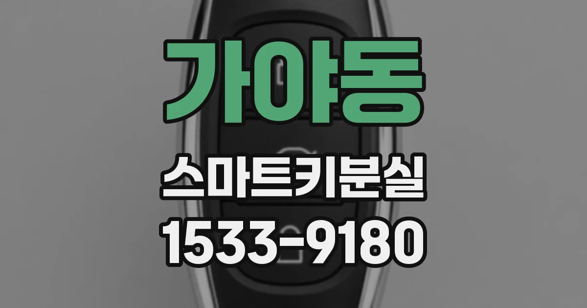 가야동 스마트키분실