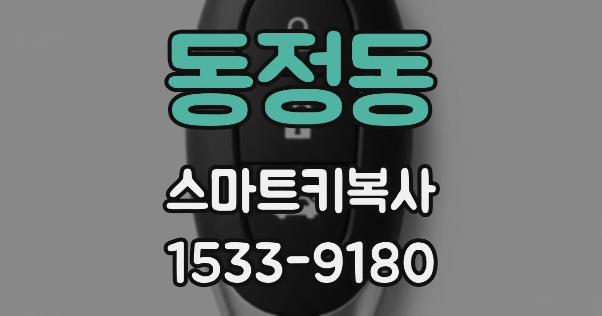 동정동 스마트키복사