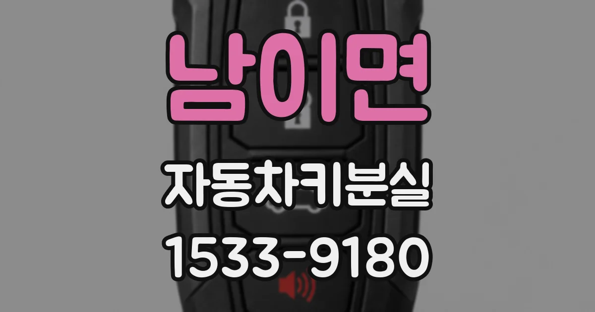 남이면 자동차키분실