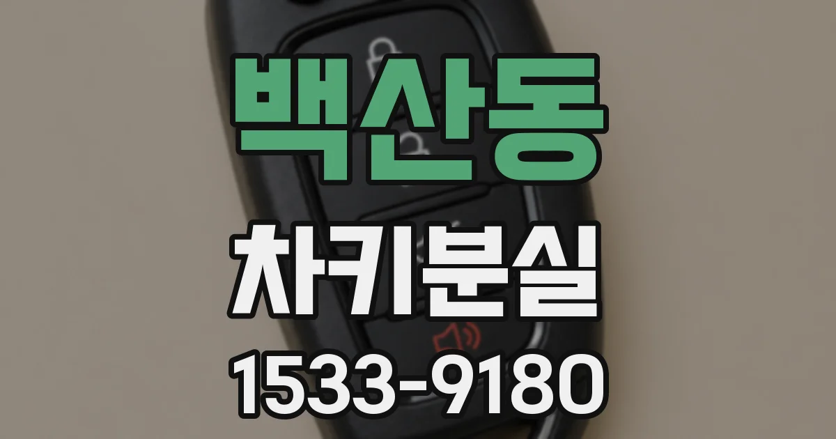 백산동 차키분실