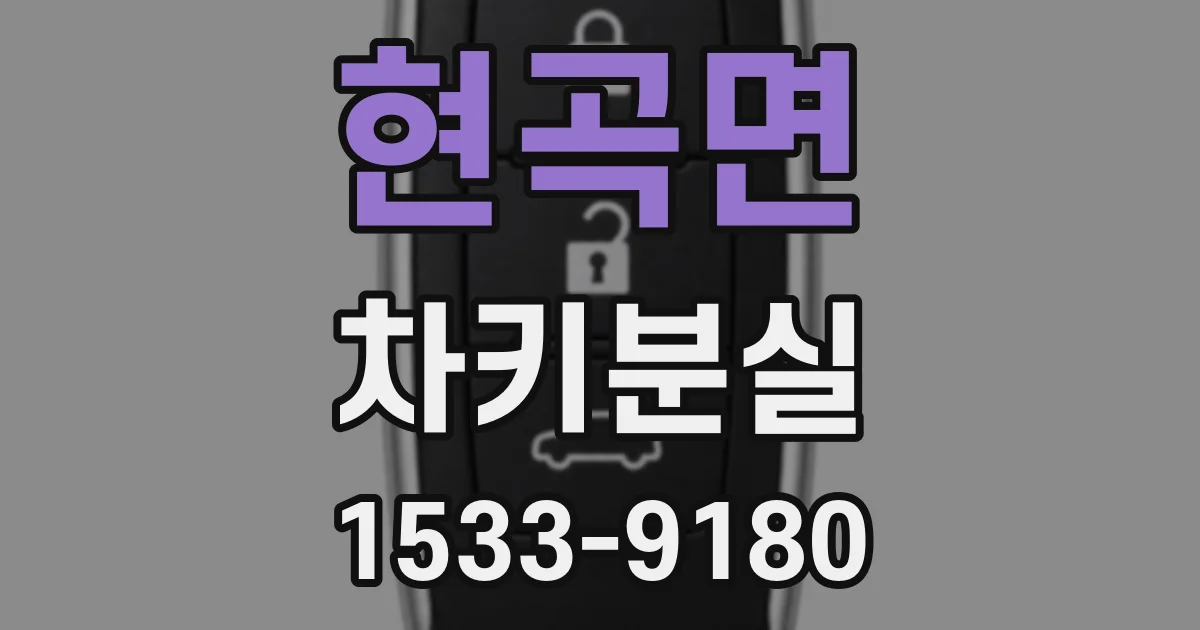 현곡면 차키분실