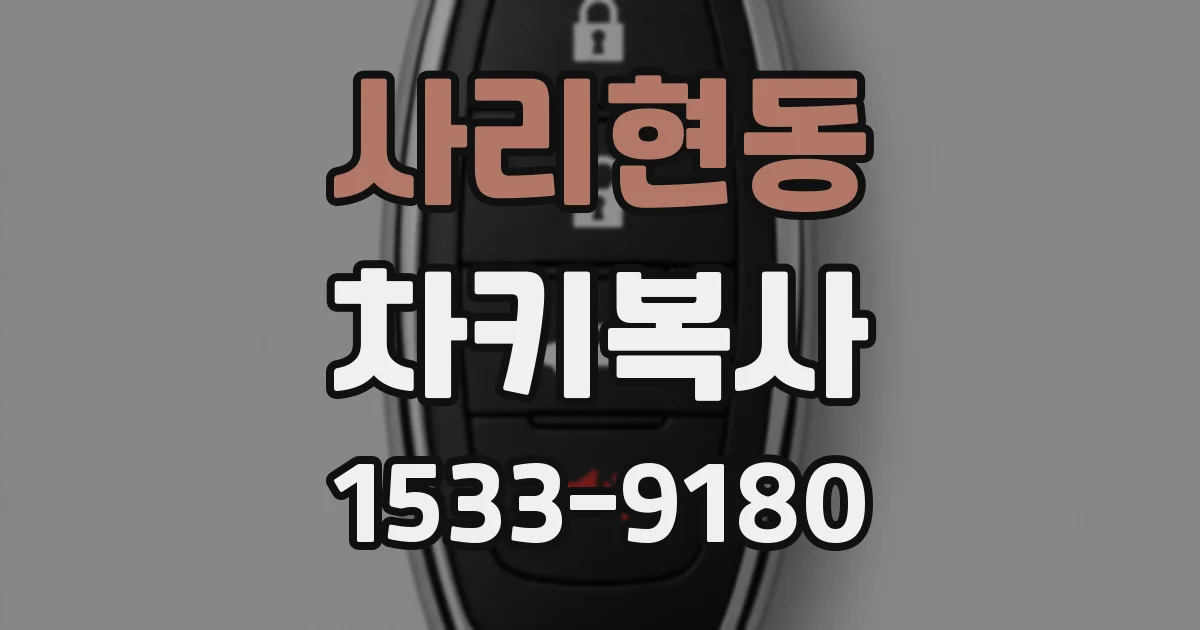 사리현동 차키복사