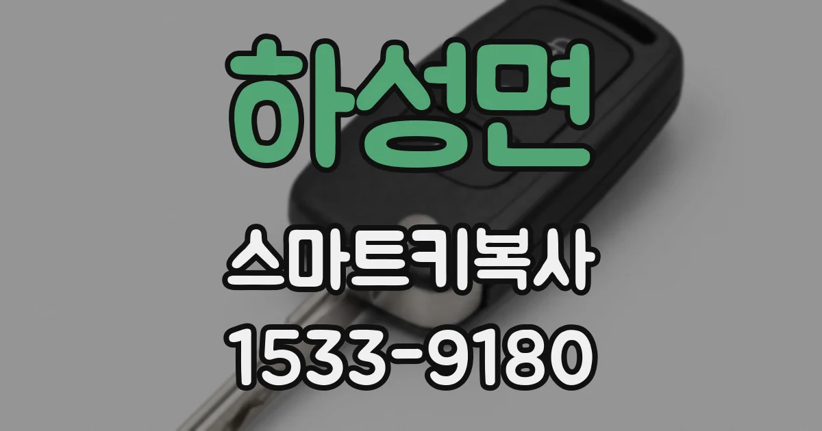 하성면 스마트키복사