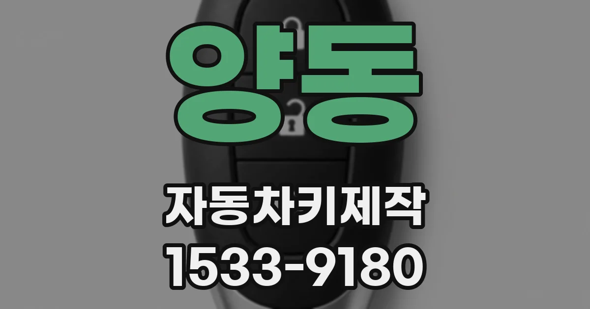 양동 자동차키제작