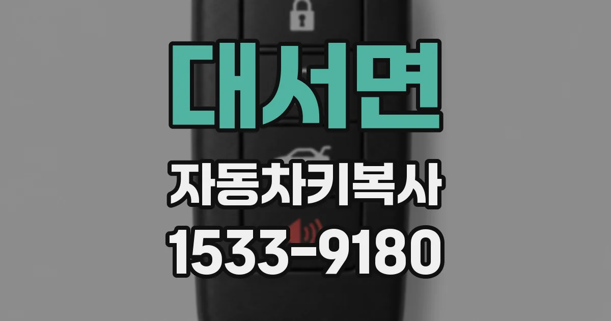 대서면 자동차키복사