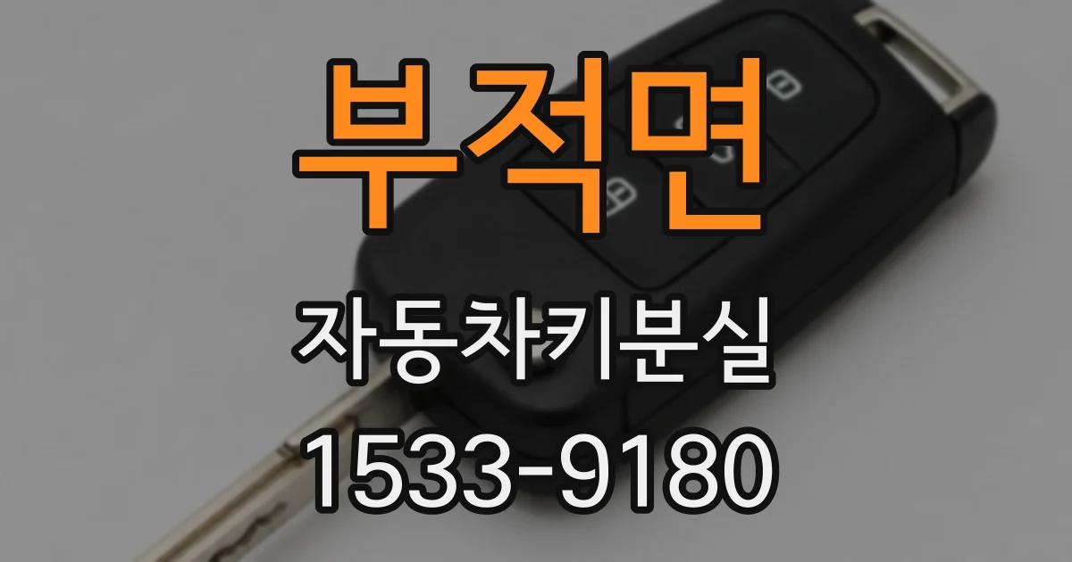 부적면 자동차키분실