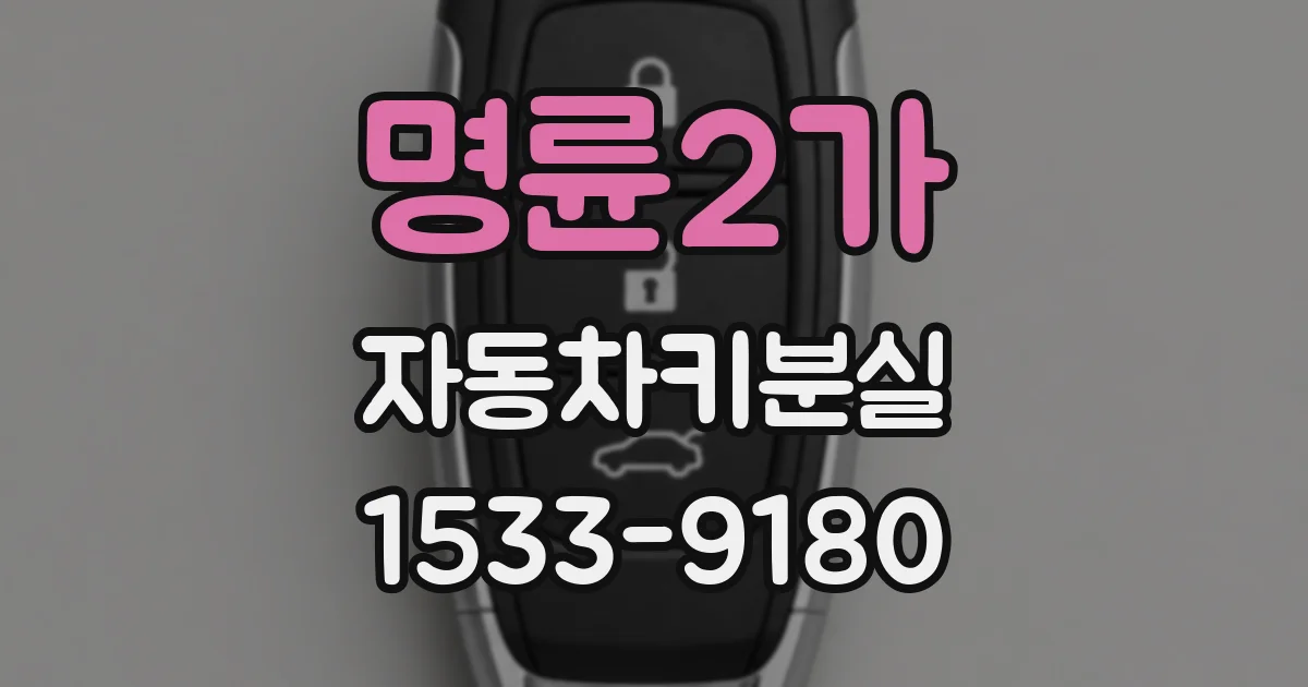 명륜2가 자동차키분실