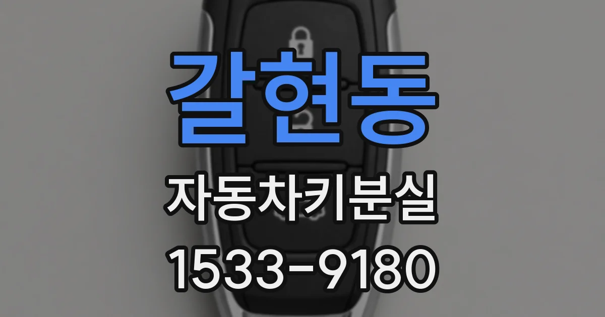 갈현동 자동차키분실