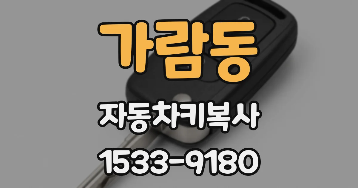 가람동 자동차키복사