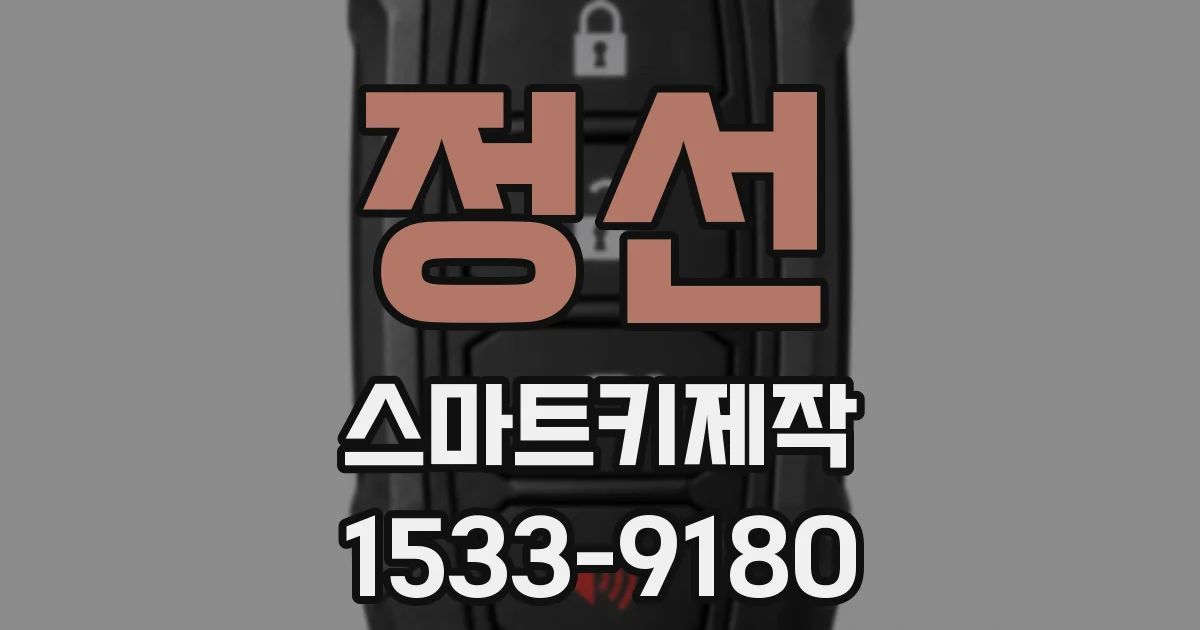 정선 스마트키제작