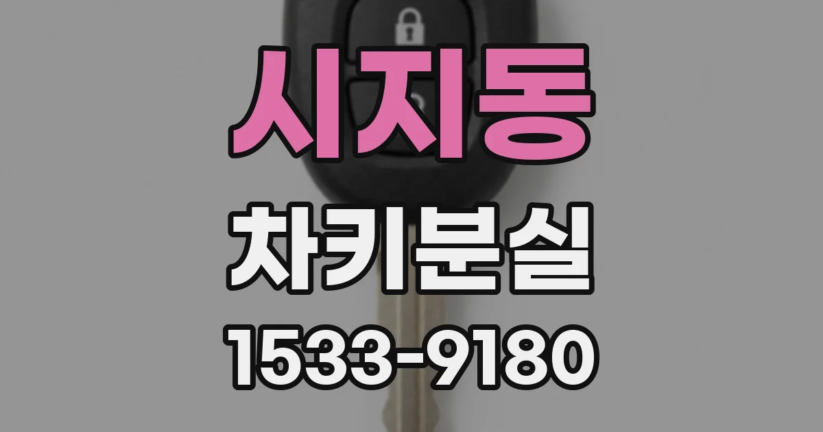 시지동 차키분실