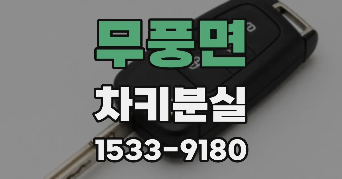 무풍면 차키분실