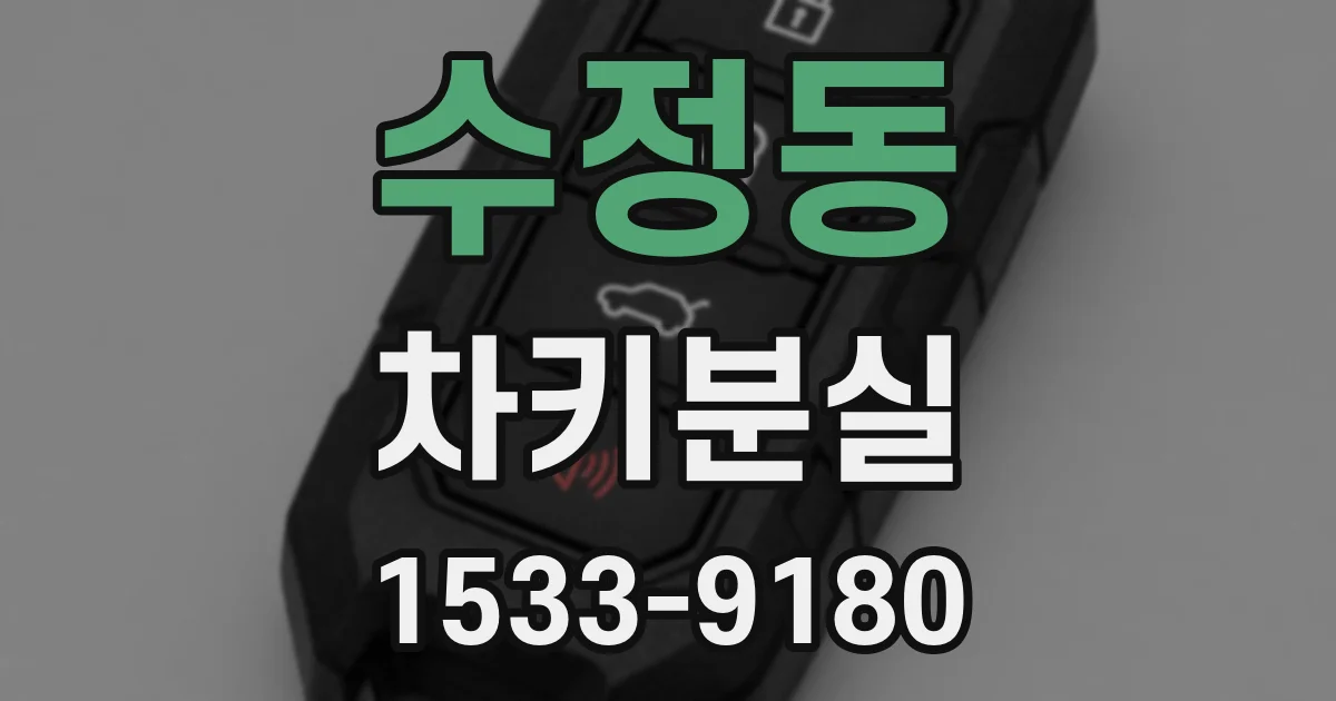 수정동 차키분실
