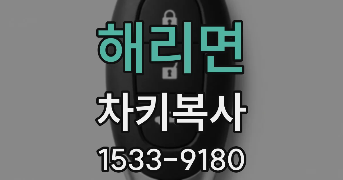 해리면 차키복사