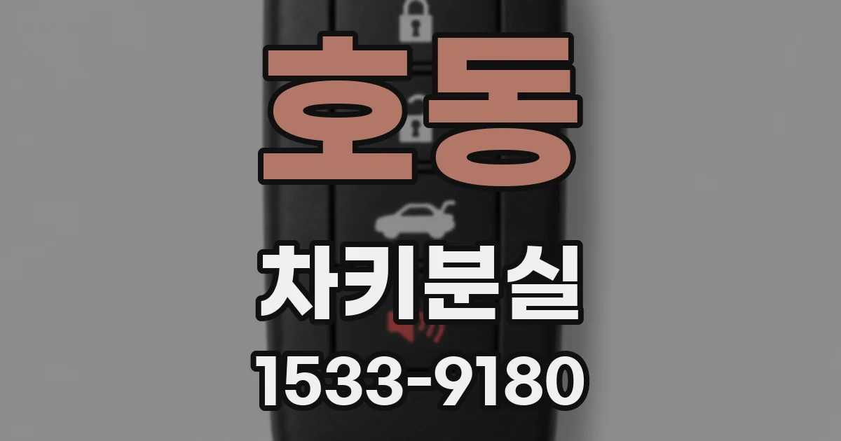 호동 차키분실