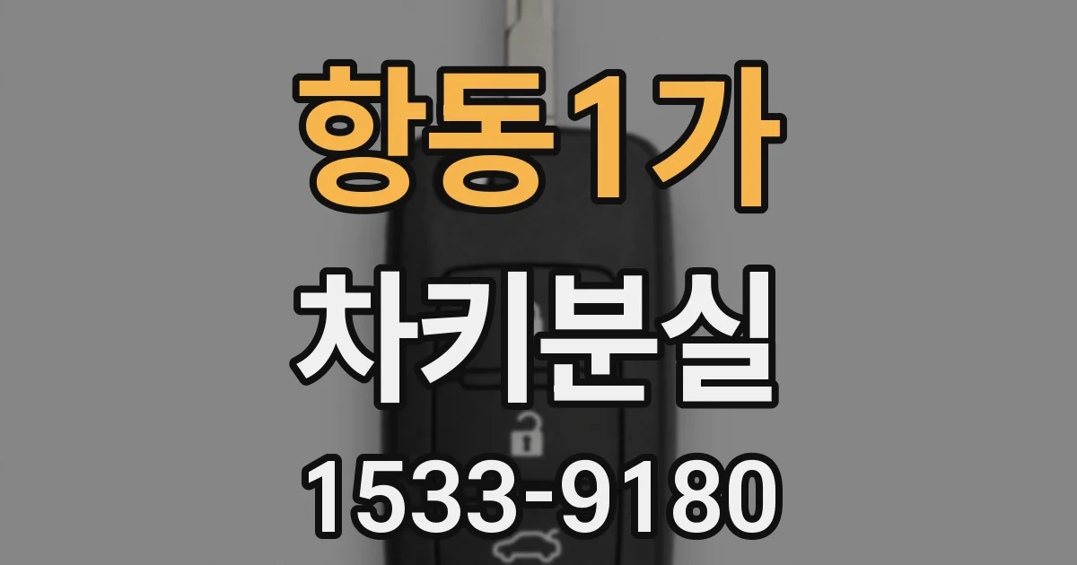 항동1가 차키분실