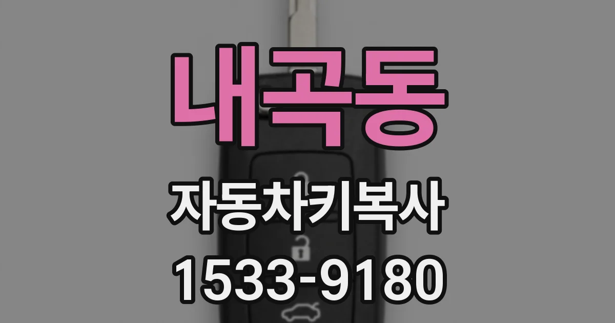 내곡동 자동차키복사