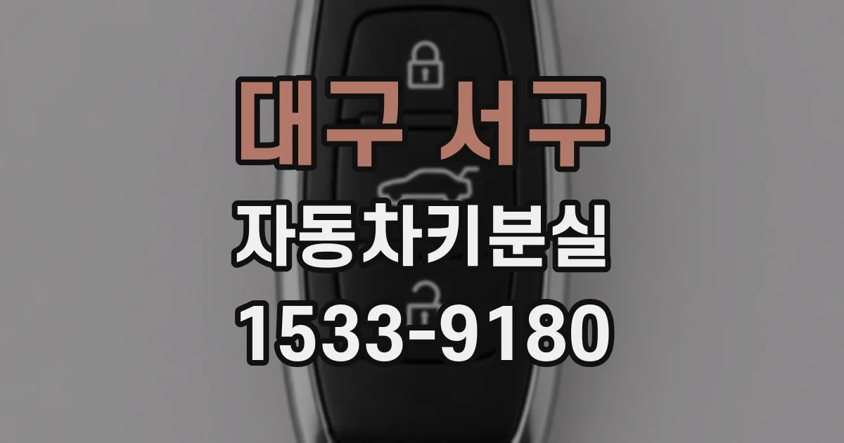 대구 서구 자동차키분실