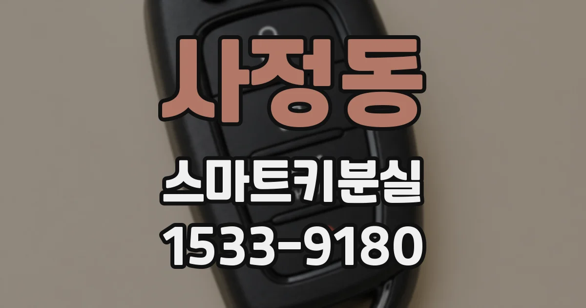 사정동 스마트키분실
