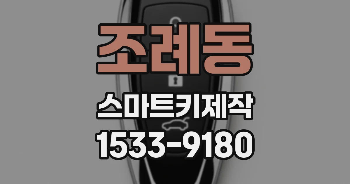 조례동 스마트키제작