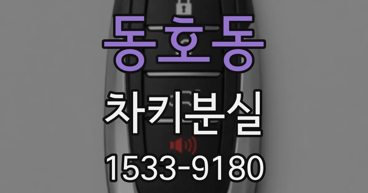 동호동 차키분실