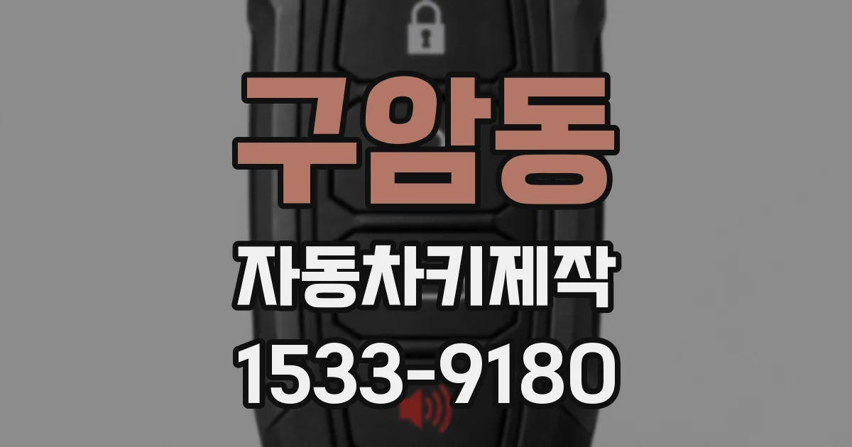 구암동 자동차키제작