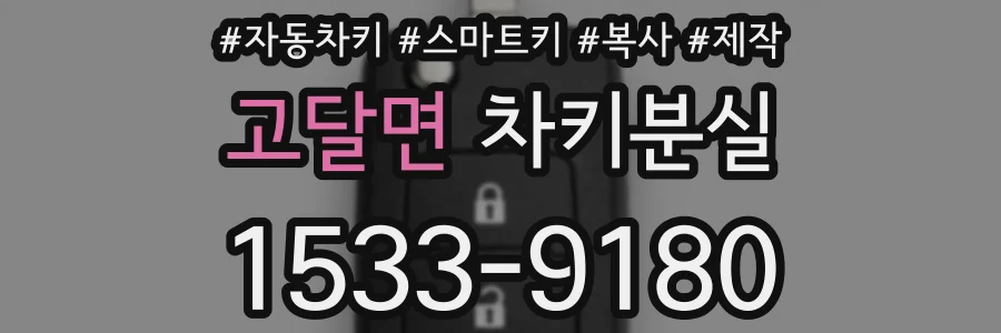 고달면 차키분실