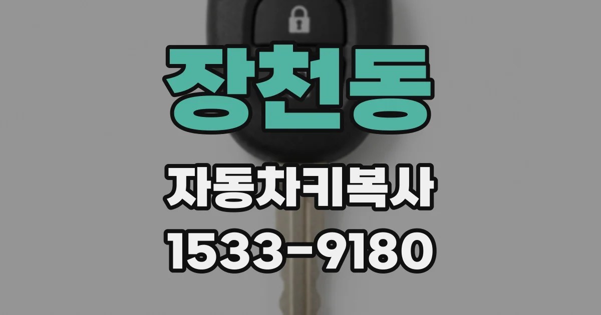장천동 자동차키복사