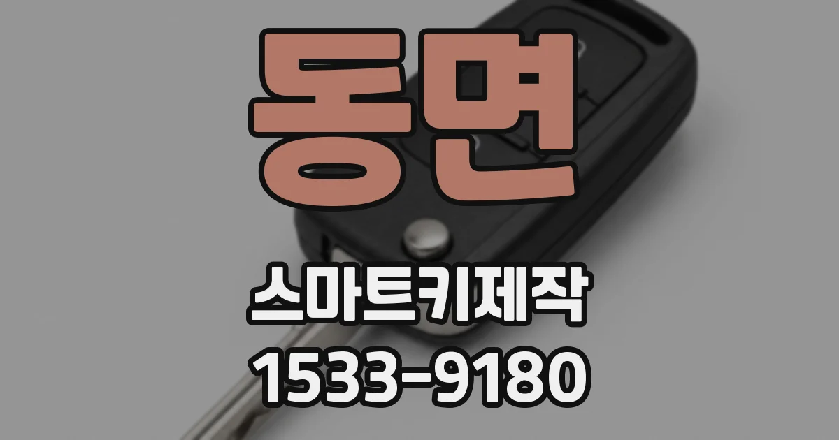 동면 스마트키제작