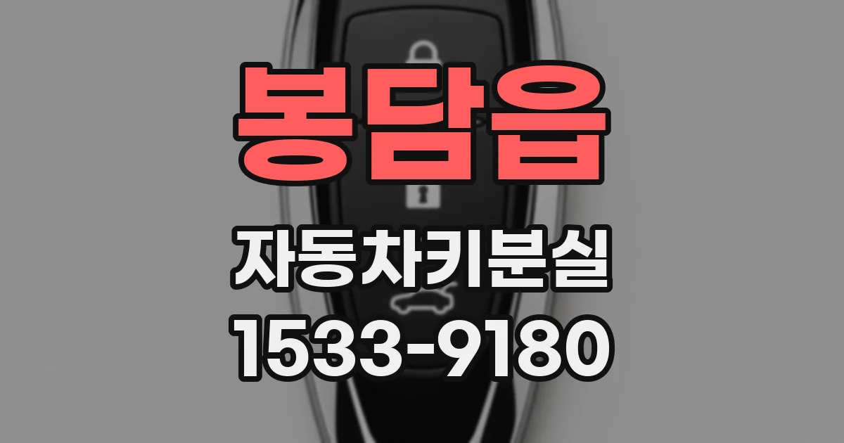 봉담읍 자동차키분실