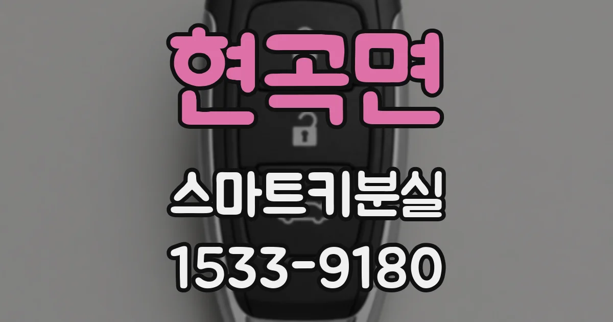 현곡면 스마트키분실