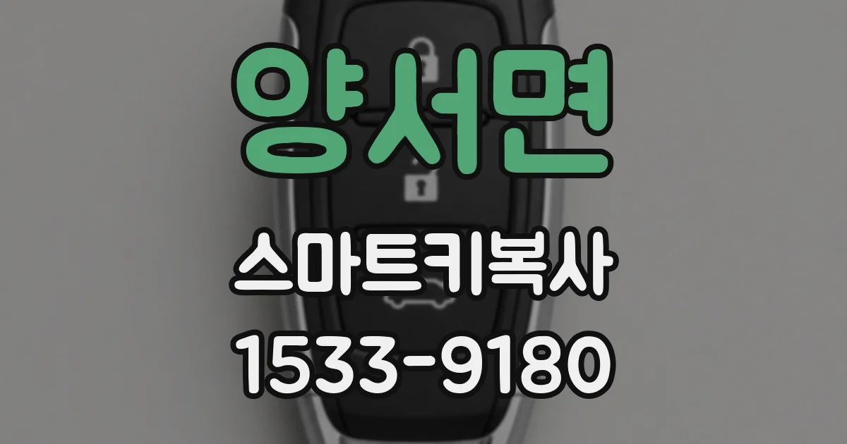 양서면 스마트키복사