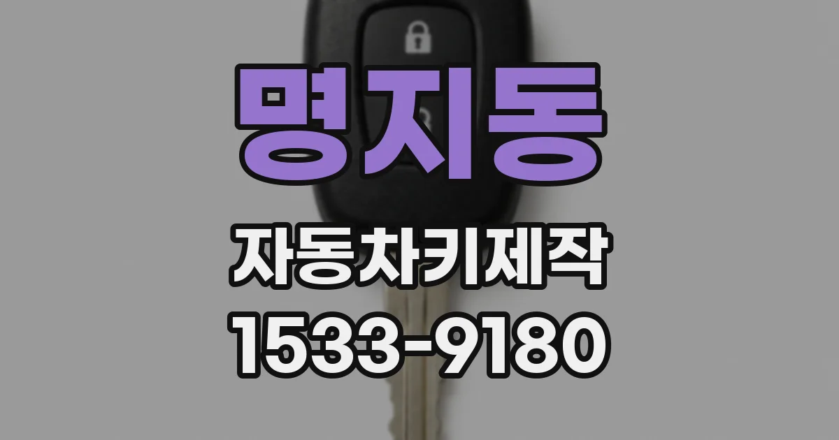 명지동 자동차키제작