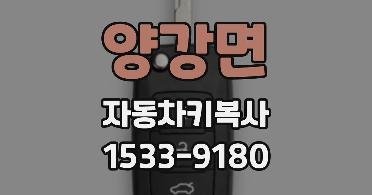 양강면 자동차키복사