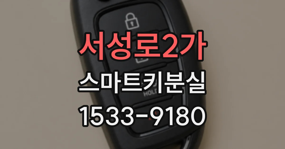 서성로2가 스마트키분실