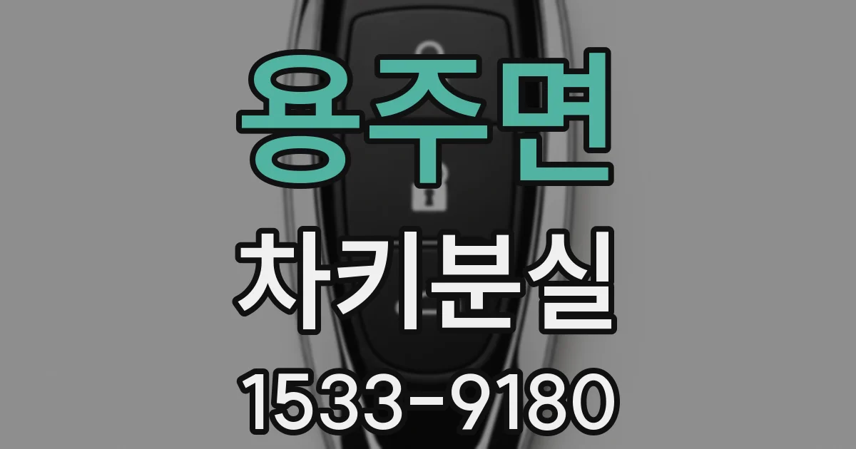 용주면 차키분실