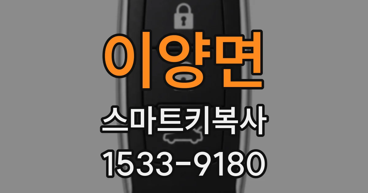 이양면 스마트키복사