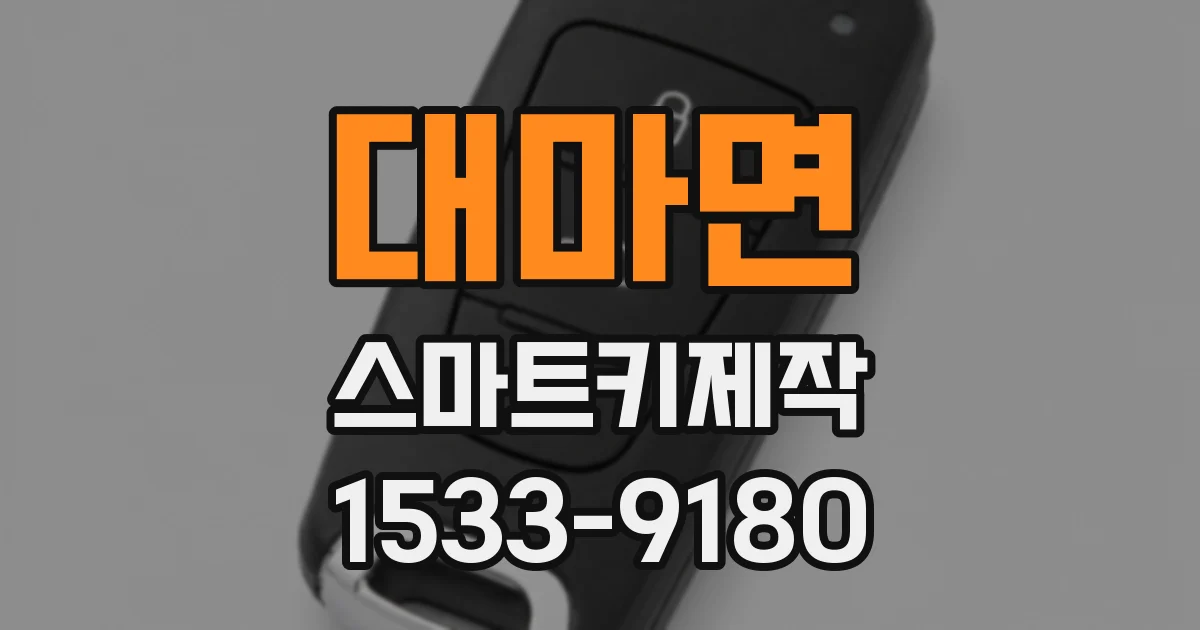 대마면 스마트키제작