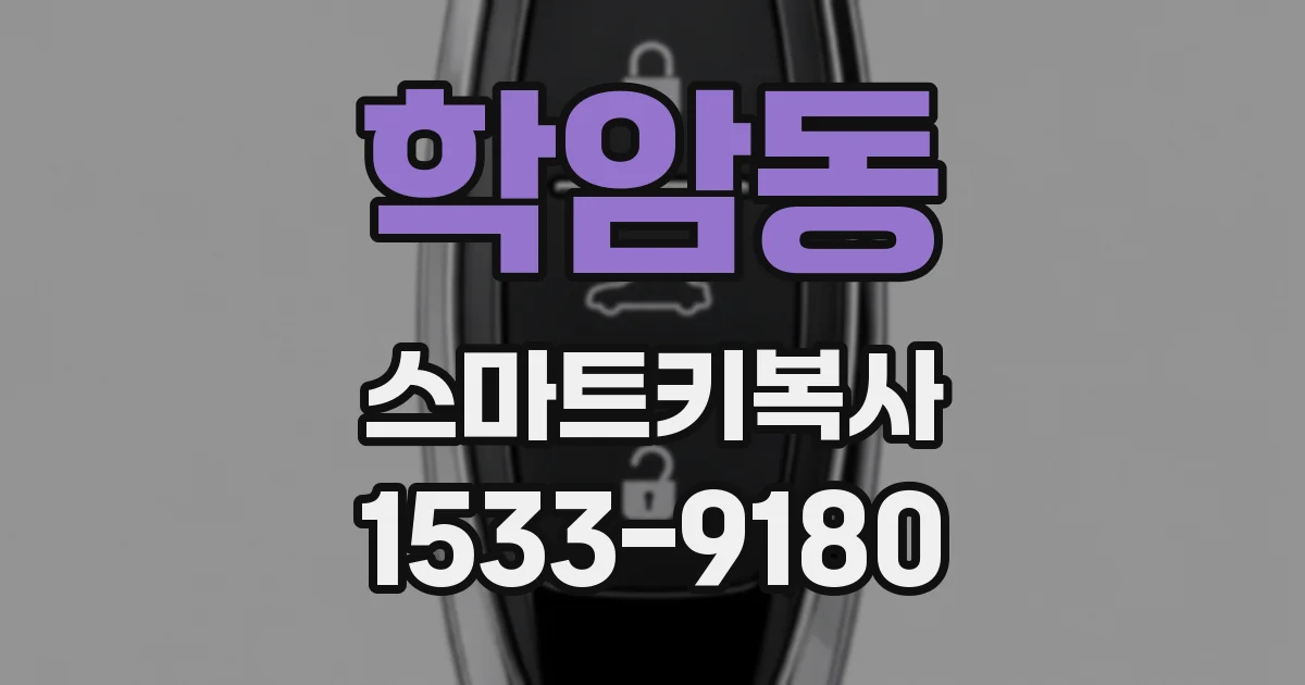 학암동 스마트키복사
