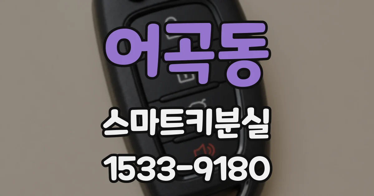 어곡동 스마트키분실