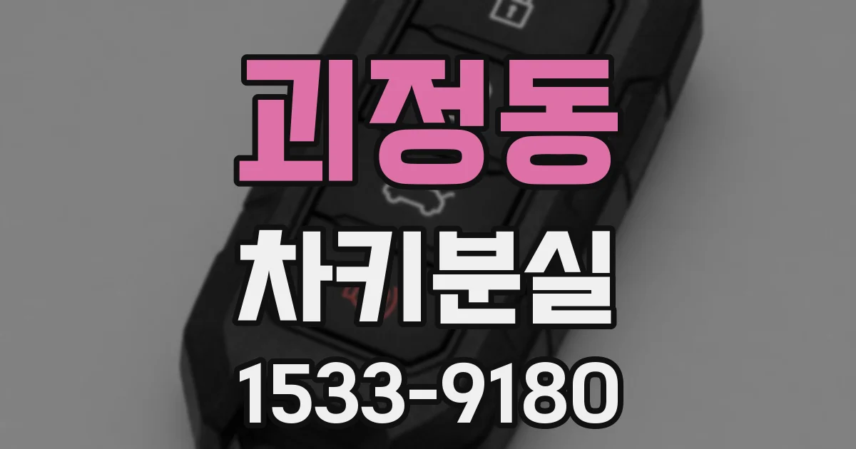 괴정동 차키분실