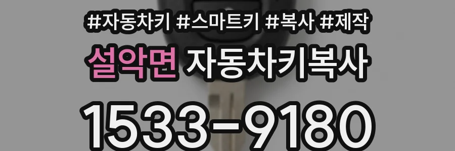설악면 자동차키복사