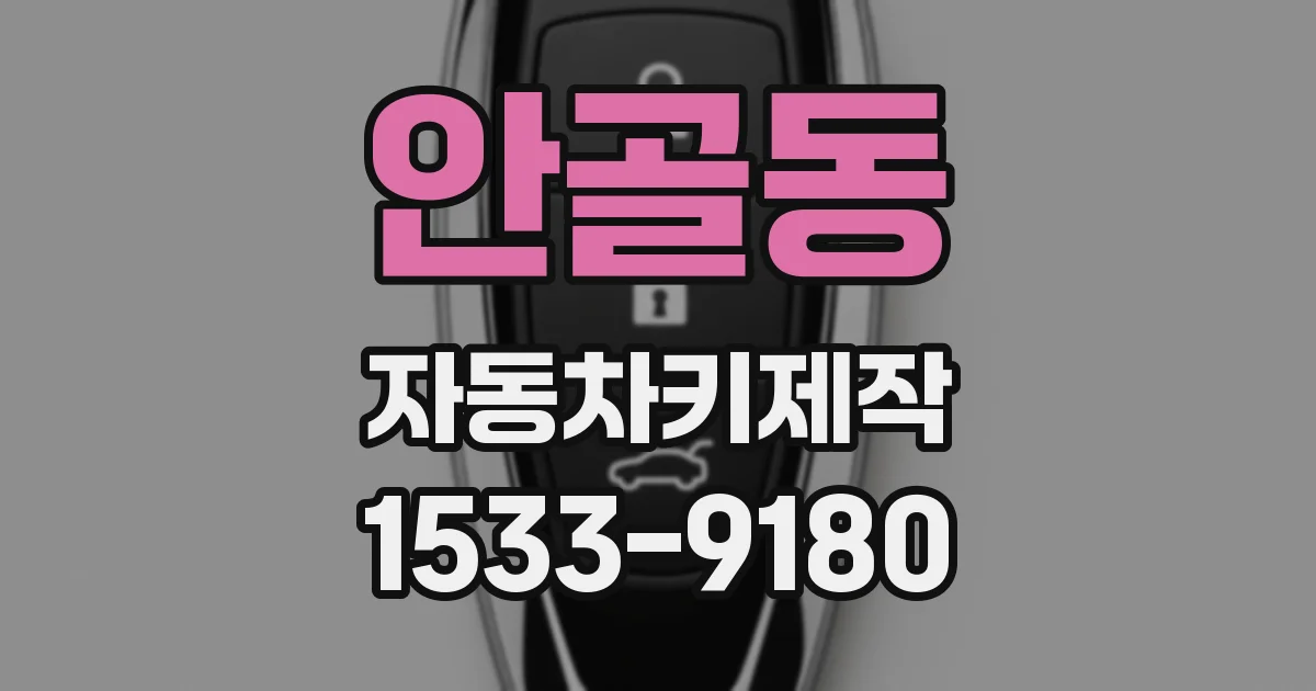 안골동 자동차키제작