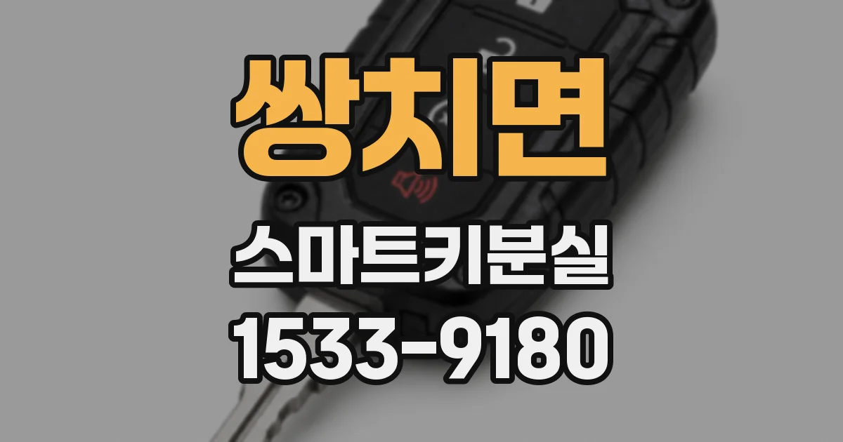 쌍치면 스마트키분실