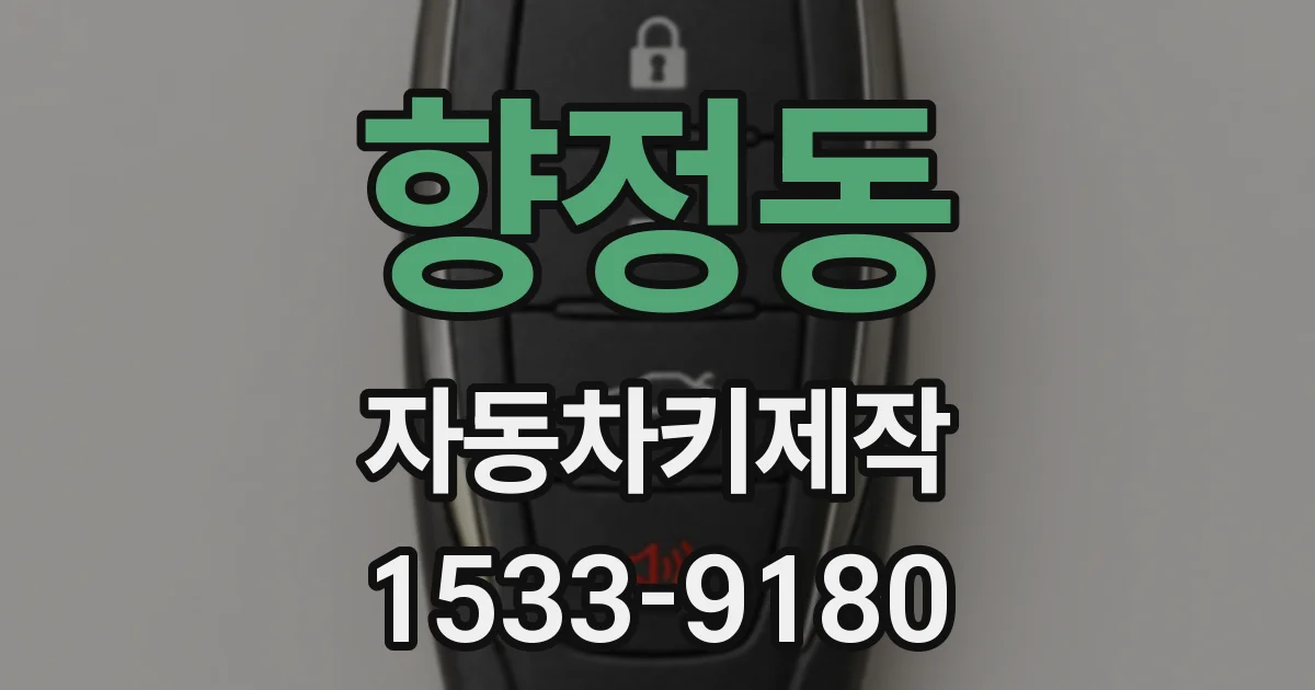향정동 자동차키제작