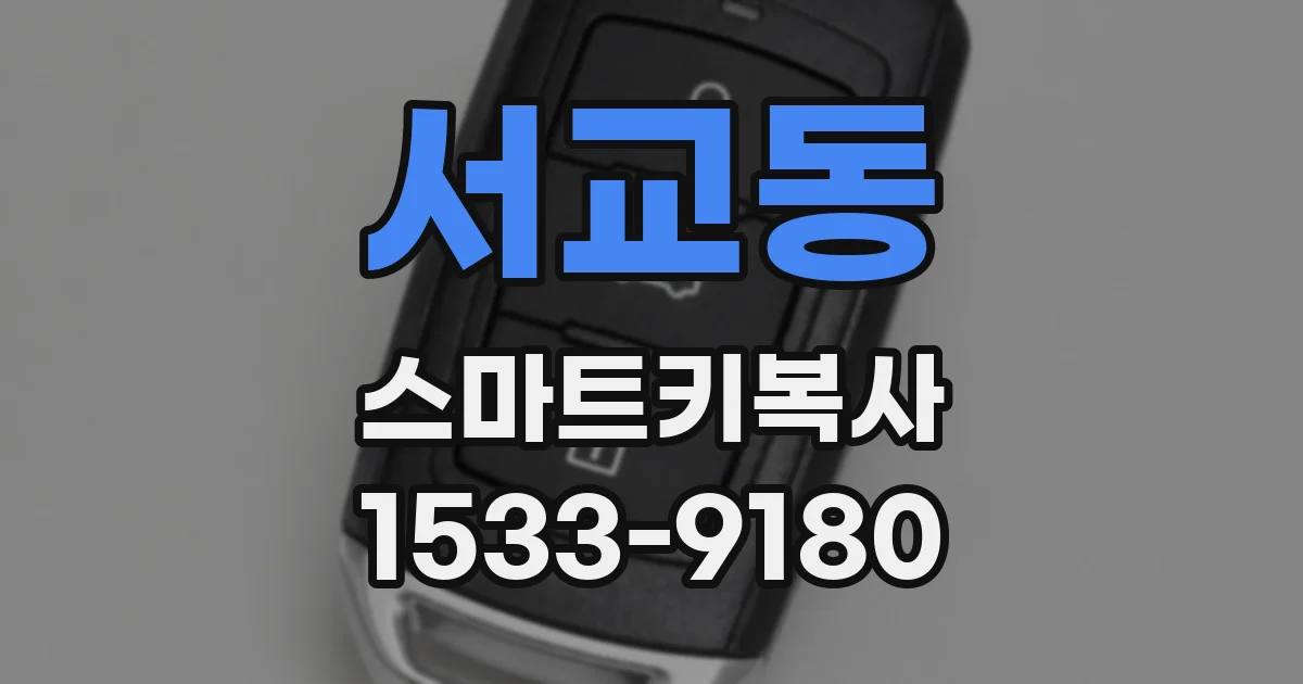 서교동 스마트키복사